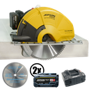 Super Hand Dry Cutter 8320E 36V with Ø 320/84T saw blade, 2 batteries and charger