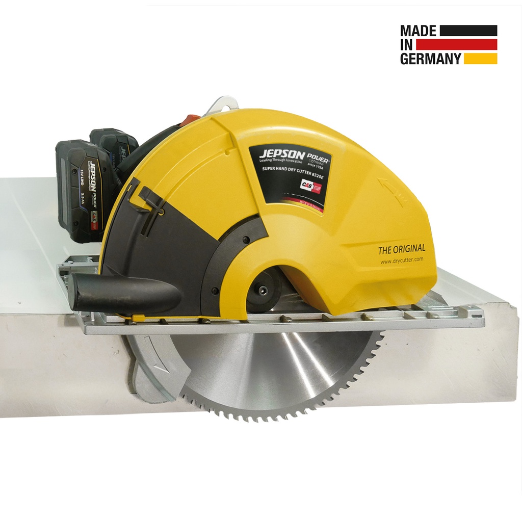 Super Hand Dry Cutter 8320E 36V with Ø 320/84T saw blade, 2 batteries and charger