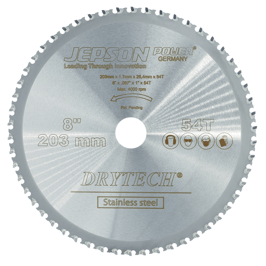 [72120354IM] Lame carbure Drytech® ø 203 mm / 54D pour inox - alésage 16 mm
