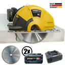 Super Hand Dry Cutter 8320E 36V mit Ø 320/84Z LBS Sägeblatt (speziell für die Akku-Maschine), 2 Akkus und 230V Ladegerät