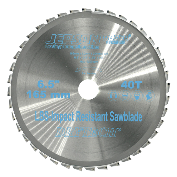 [72216540] Hoja de sierra con punta de carburo Drytech® de 6 1/2'' LBS resistente a impactos ø 165 mm / 40T para acero (pared delgada)