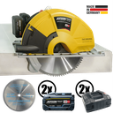 Super Hand Dry Cutter 8320E 36V mit Ø 320/84Z Sägeblatt, 2 Akkus und 2 Ladegeräten 230V