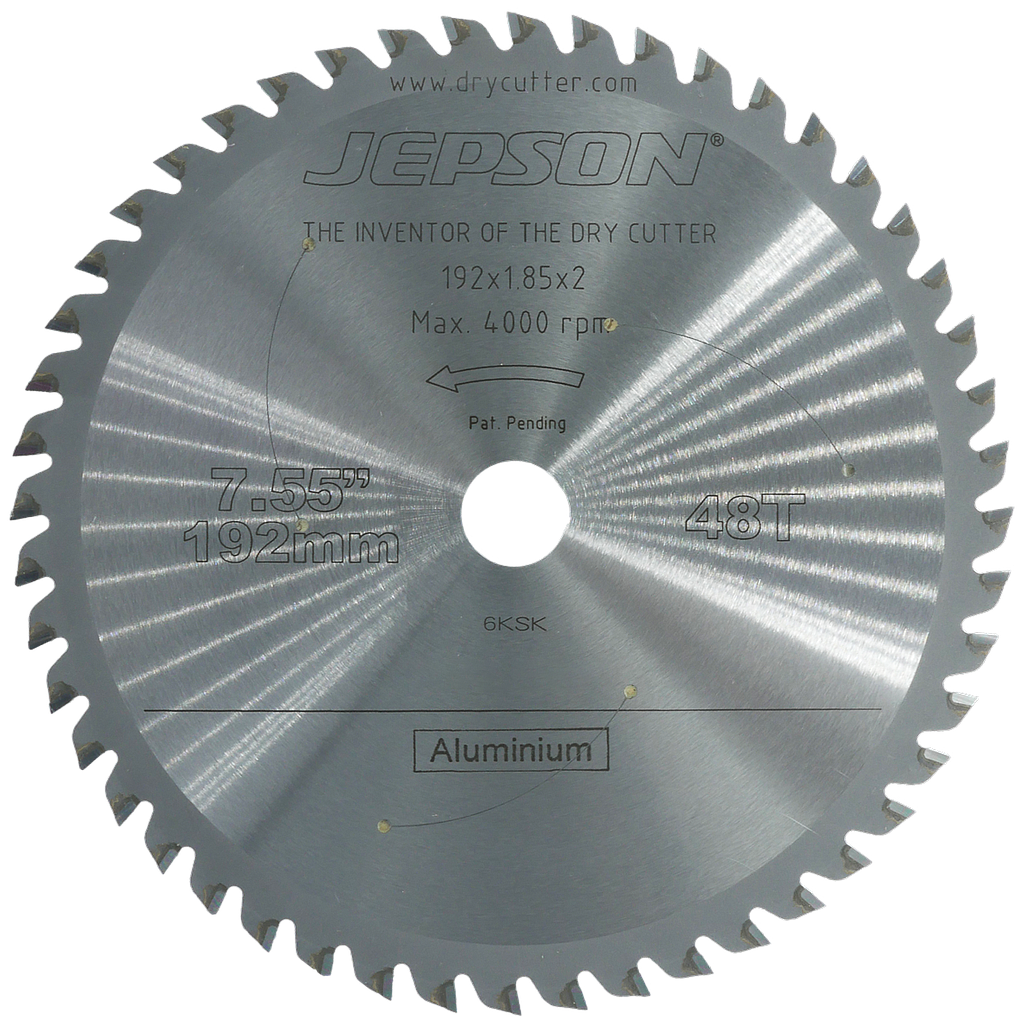 [719248A] Drytech® HM-zaagblad  Ø 192 mm / 48 (Alu)T voor aluminium