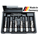 [490145] HSS-Co Kernbohrerset 30mm x Ø 12, 14, 16, 18, 20, 22 + Auswerfstift
