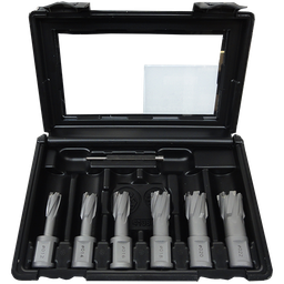 [490148] HM-Kernbohrerset 35 mm Ø 1x12, 1x 14, 1x16, 1x18, 1x20, 1x22 mm + Auswerfstift