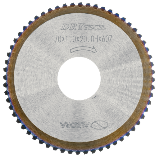 [AURDTS07060] DRYTECH® HM SÄGEBLATT 70 x 1.0 x 20.0H x 60Z für carbonfaserverstärkte Kunststoffe mit einer Wandstärke < 10 mm