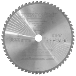 [600598] Drytech® HM-zaagblad  Ø 255 mm / 60T voor staal dun
