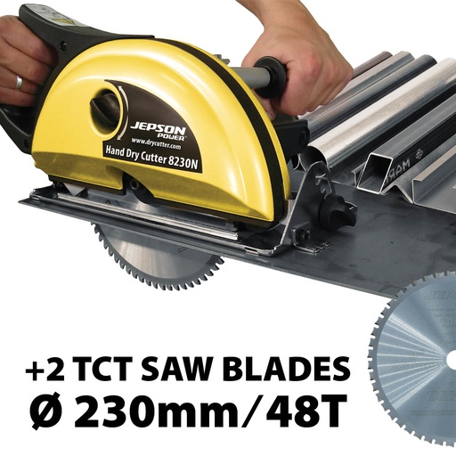 [608285I] PROMO: Hand Dry Cutter 8230N with 2 saw blades Ø 230/48T Inox and case