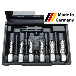 [490145] HSS-Co Kernbohrerset 30mm x Ø 12, 14, 16, 18, 20, 22 + Auswerfstift